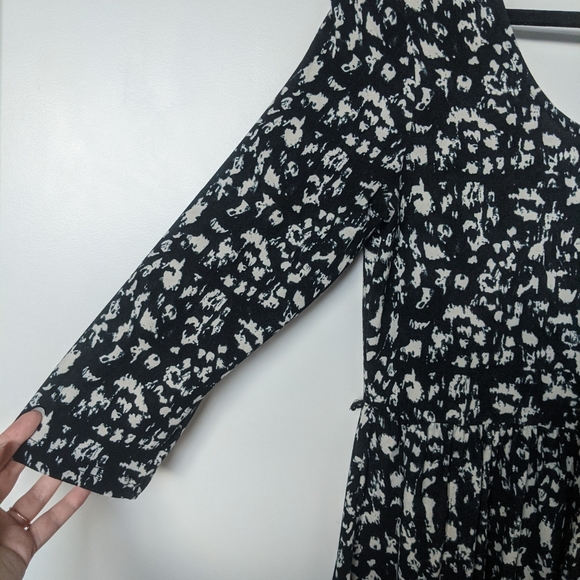 Animal print black and cream dress - Picture 3 of 5